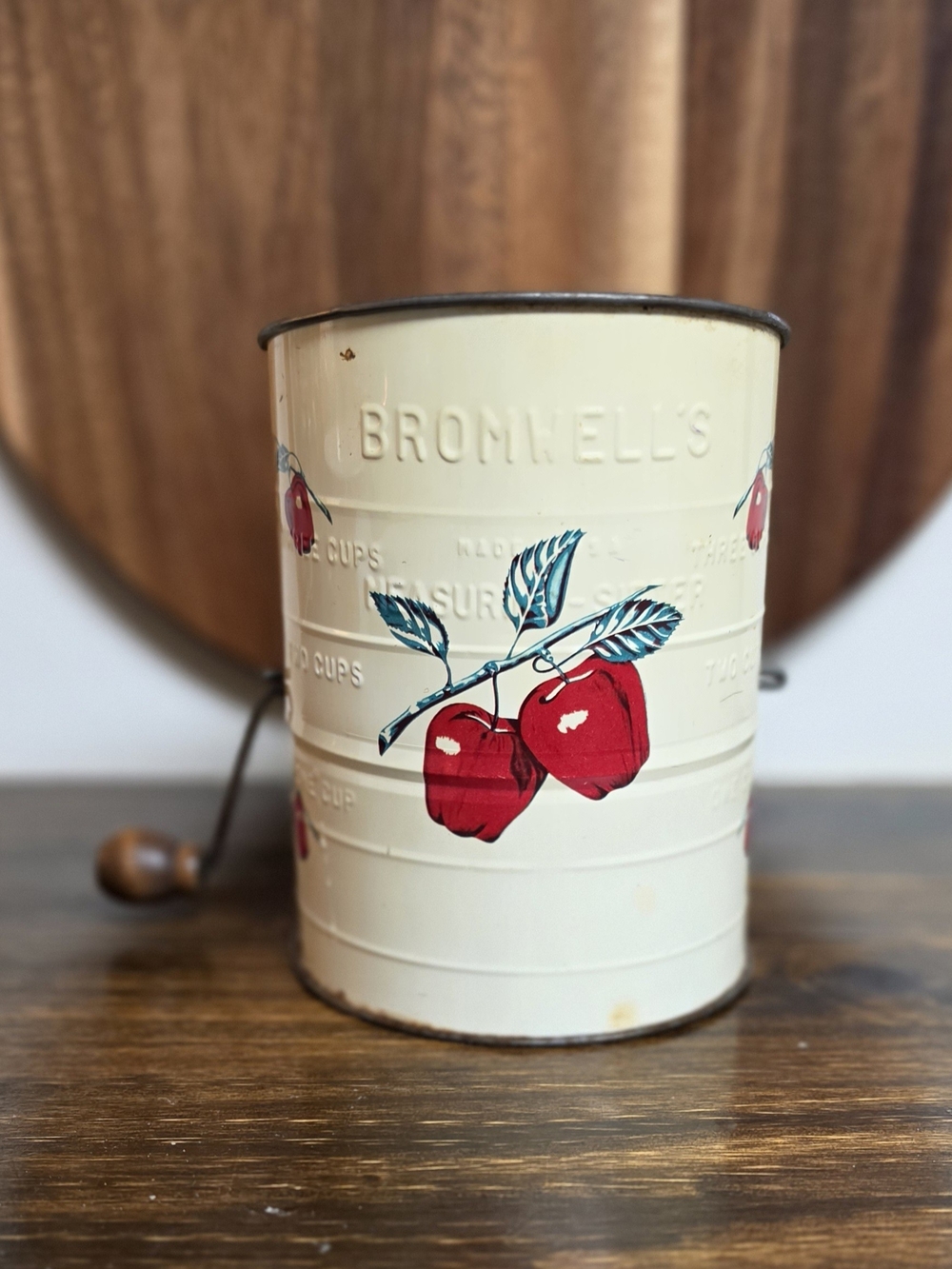 Bromwell's Vintage Metal Flour Sifter